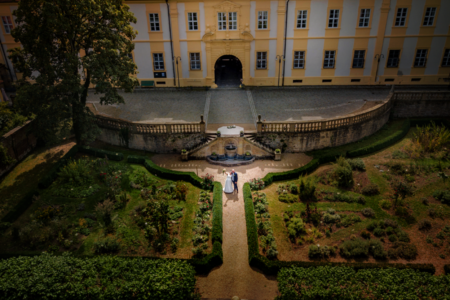 Drohne Hochzeit Schloss Oberschwappach
